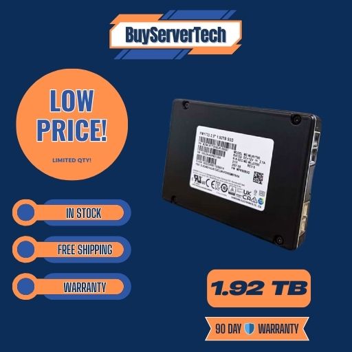 Samsung PM1733 MZ-WLR1T90 2.5" 1.92TB NVMe U.2 PCIe 3.0 x4 SSD Enterprise Server Drive