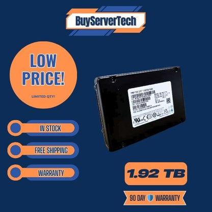 Samsung PM1733 MZ-WLR1T90 2.5" 1.92TB NVMe U.2 PCIe 3.0 x4 SSD Enterprise Server Drive