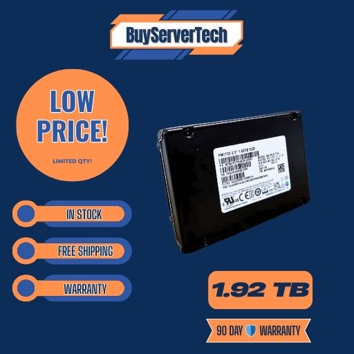 Samsung PM1733 MZ-WLR1T90 2.5" 1.92TB NVMe U.2 PCIe 3.0 x4 SSD Enterprise Server Drive