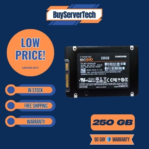 Samsung 250GB 2.5" SATA SSD MZ-76E250 Enterprise Solid State Drive
