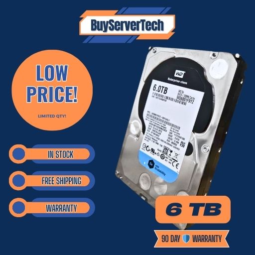 WD 6TB 7200RPM 3.5" SATA 6Gb/s HDD WD6001F9YZ Enterprise Server Hard Drive