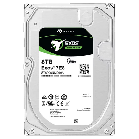 Seagate Exos 7E8 8TB 7200RPM SATA 6.0GB/s 256MB 3.5" Hard Drive - ST8000NM000A